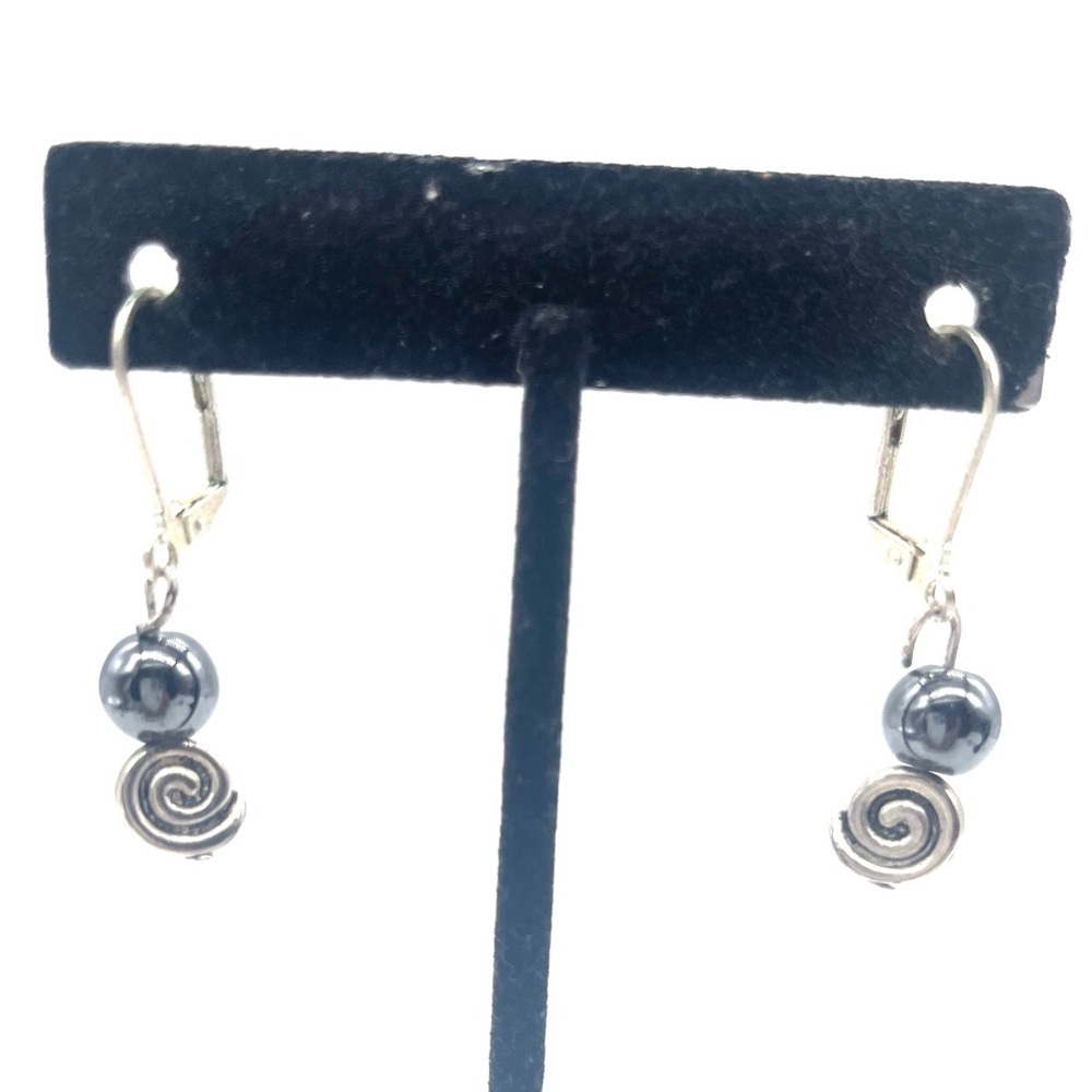 Elegant Silver Swirl Earrings